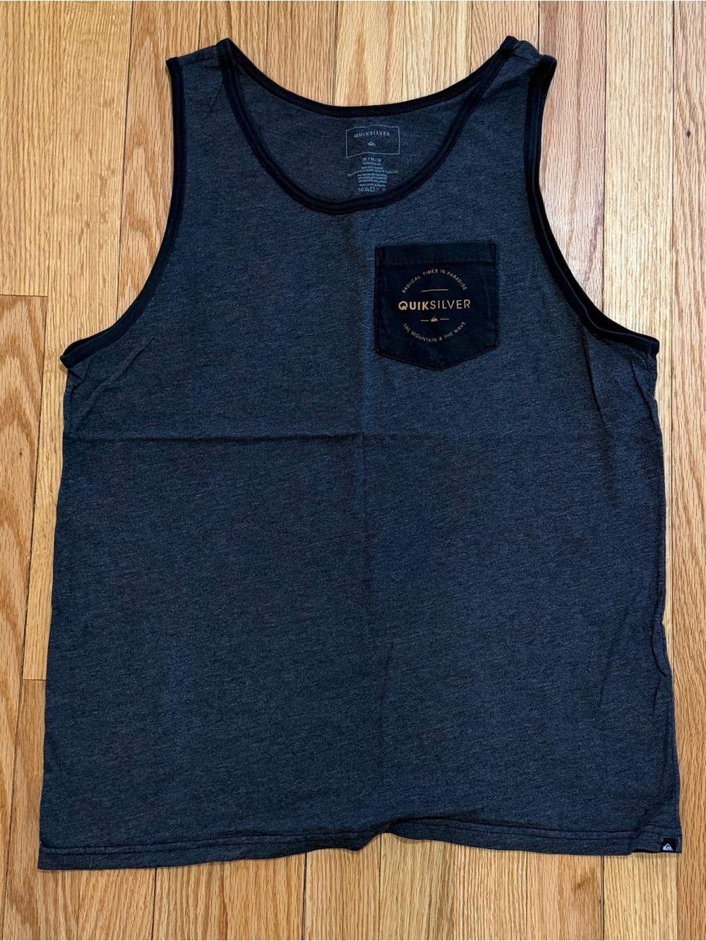 Quiksilver Men's Charcoal Pocket Tank with Logo